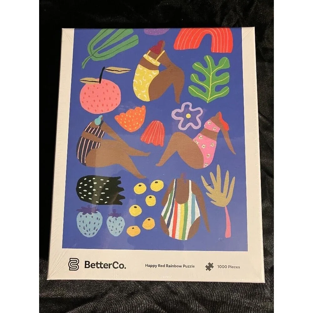 BetterCo. New Joanne‎ HO Artist  Happy Red Rainbow Puzzle 1000 Pieces